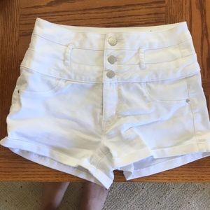 white shorts from charlotte russe